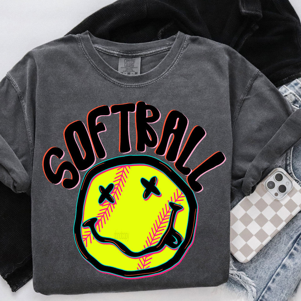 Grunge Softball Tee