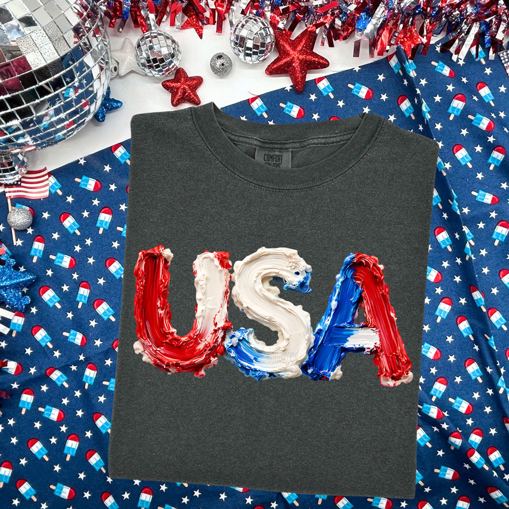 Painted USA Tee