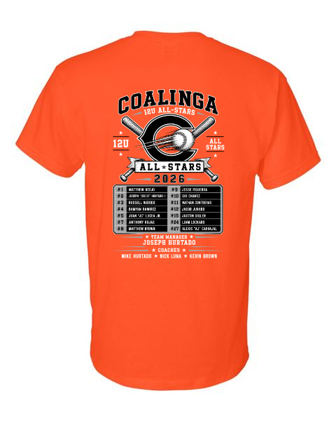 Coalinga 12U All-Stars Team Tee