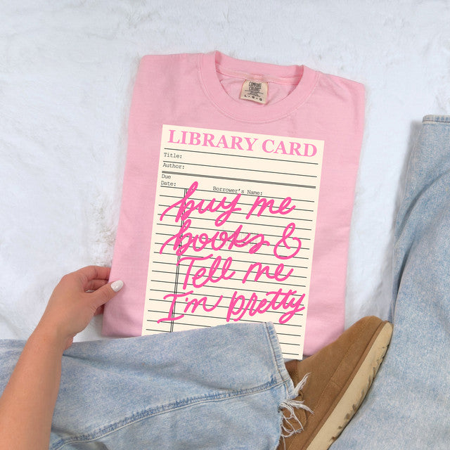 Buy Me Books Card Tee