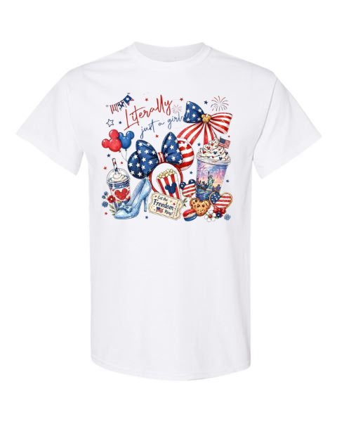 Patriotic I'm Just a Girl Tee