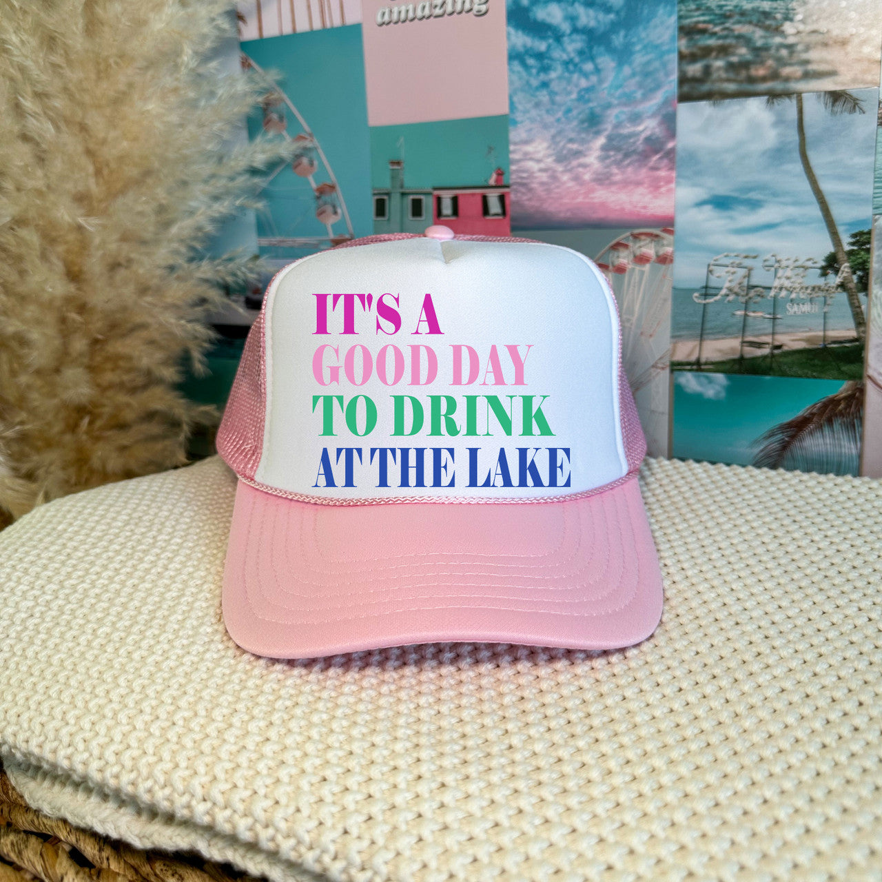 It's a Good Day to Drink at the Lake Trucker