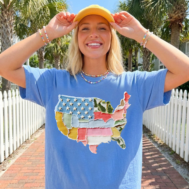 Patchwork USA Tee