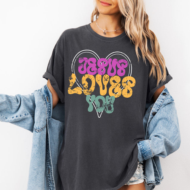 Retro Jesus Loves You Tee