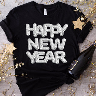Silver Happy New Year Tee