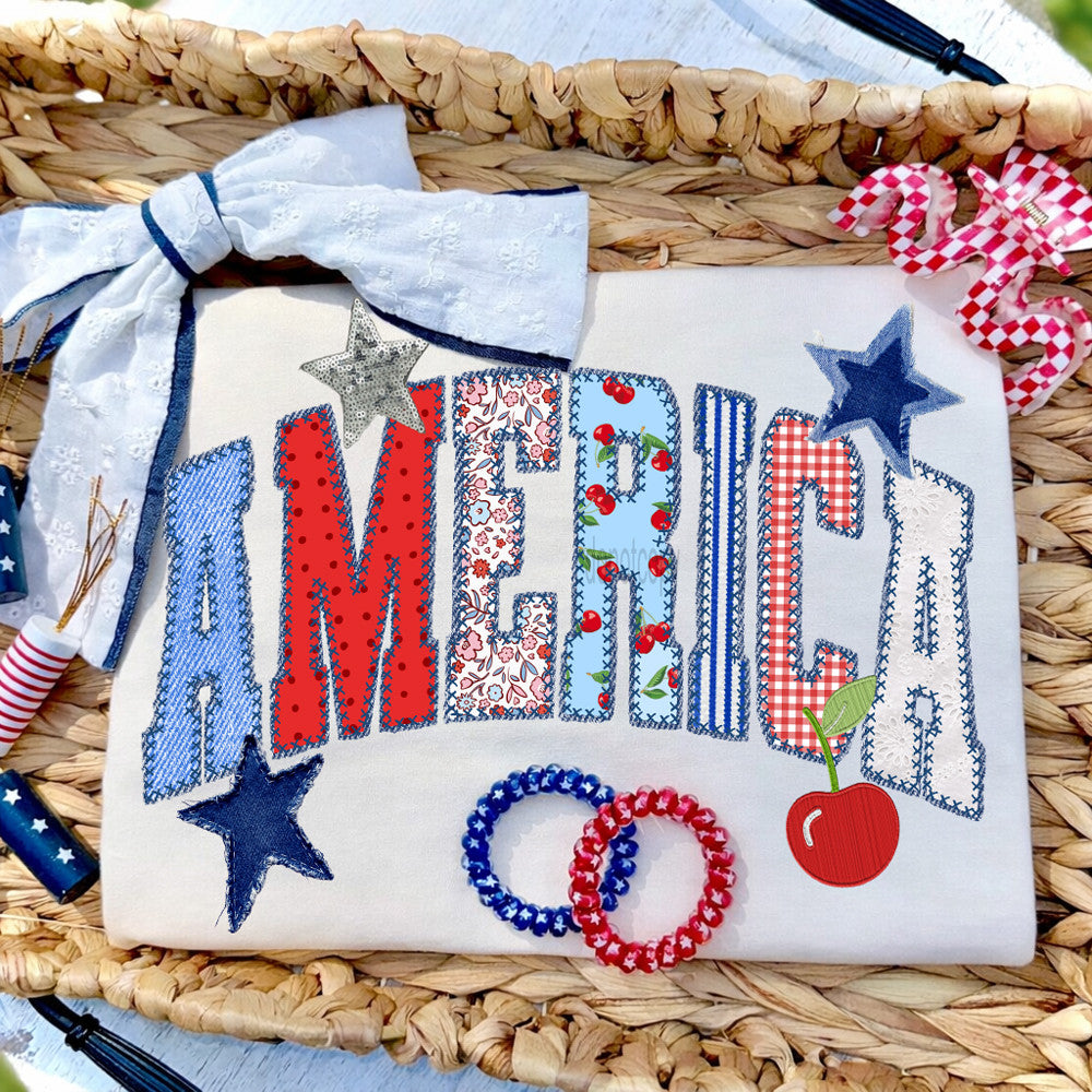 Patchwork America Tee