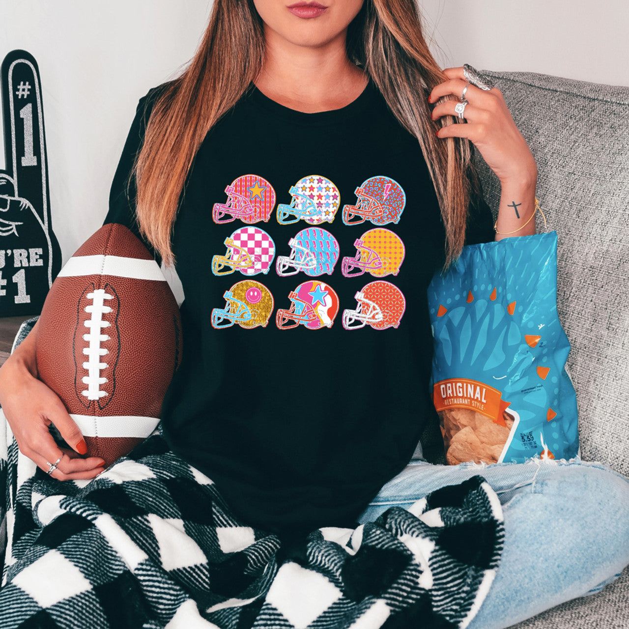 Patterned Helmets Tee