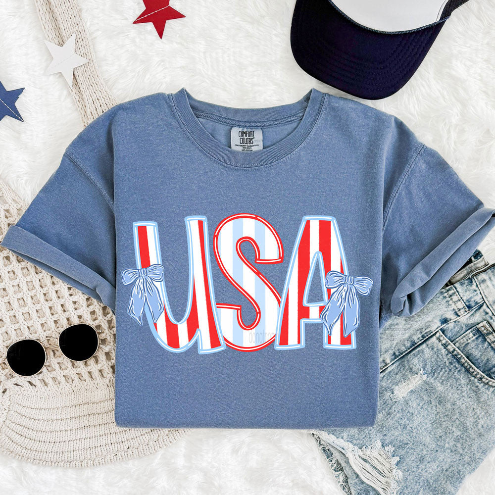 Stripped USA Tee