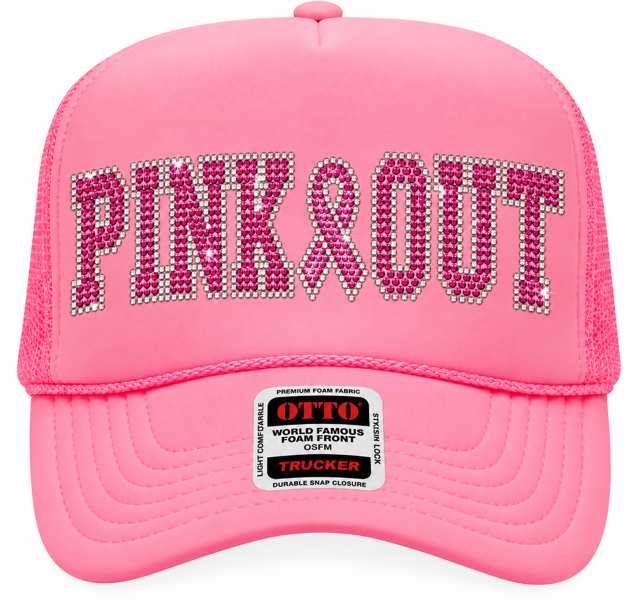 Rhinestone Pink Out Trucker