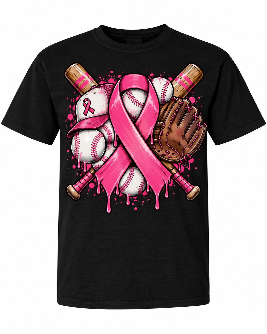 Drip Pink Ribbon
