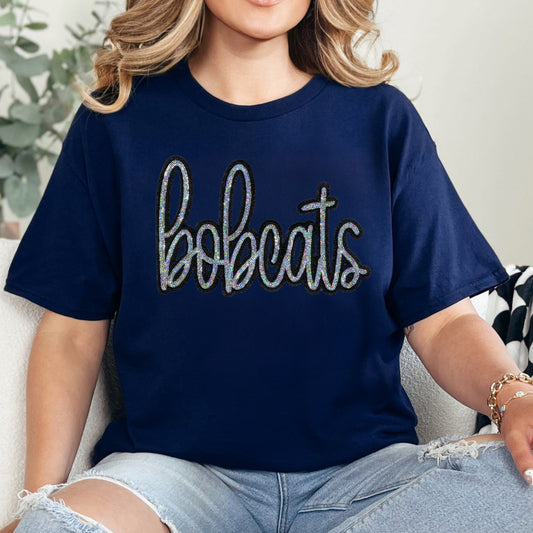 Bobcats Sequin Patch Tee