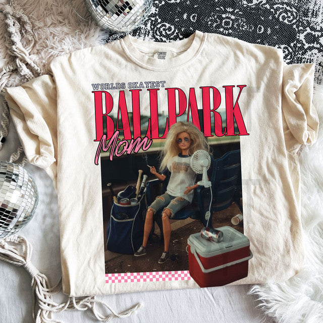 World's Okayest Ballpark Mom Tee