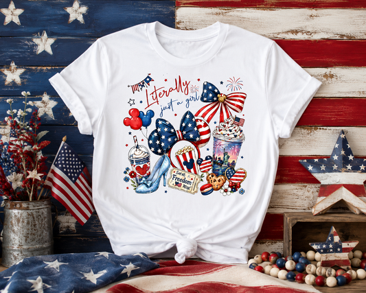 Patriotic I'm Just a Girl Tee
