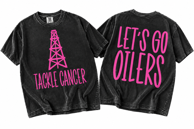 Let's Go Oilers Tackle Cancer Tee