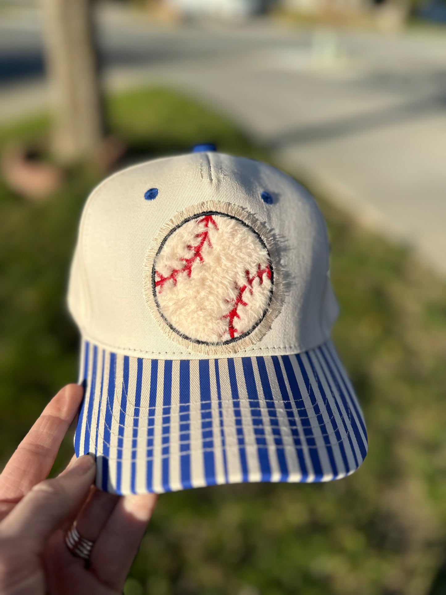 Pinstriped Canvas Hat