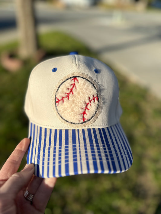Pinstriped Canvas Hat