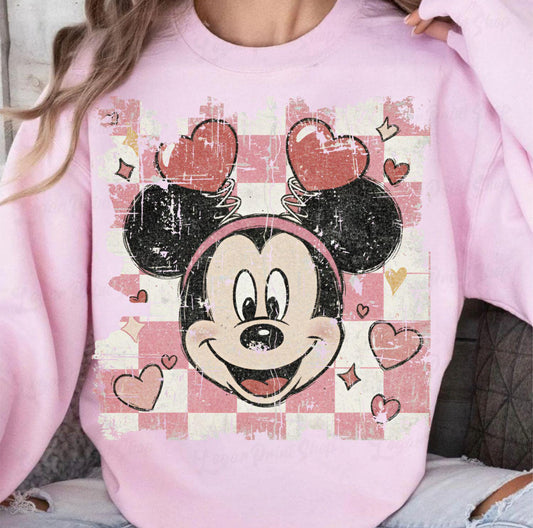 Checkered Mickey Crew