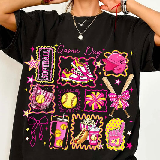 Doodle Softball Tee