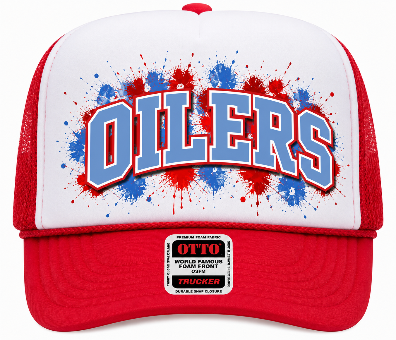 Olier Paint Splatter Trucker