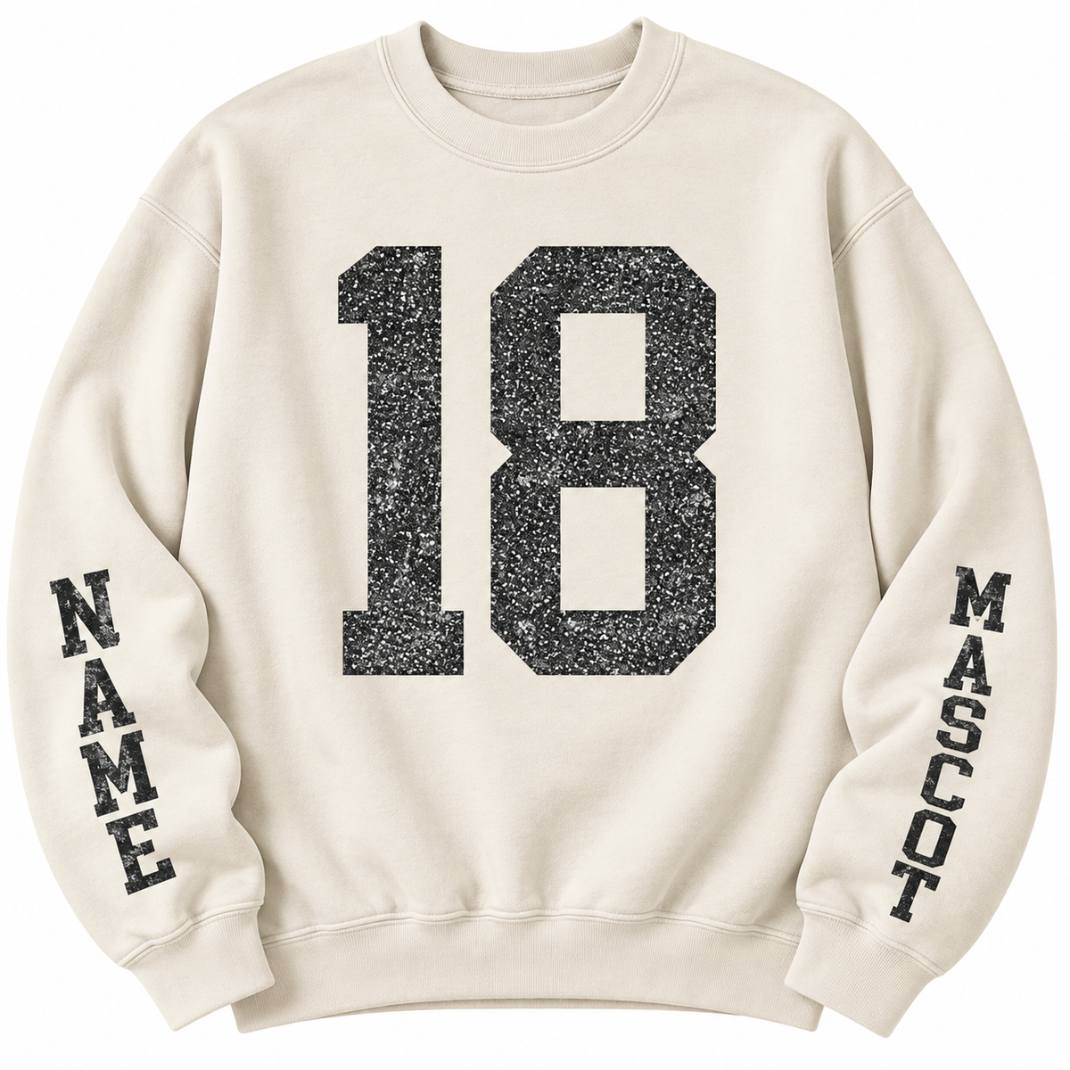 Distressed Custom Number, Name, Mascot Crew