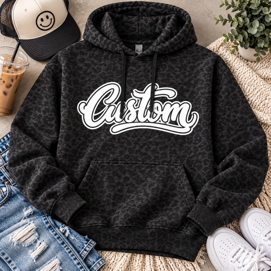 Custom Black Leopard Hoodie