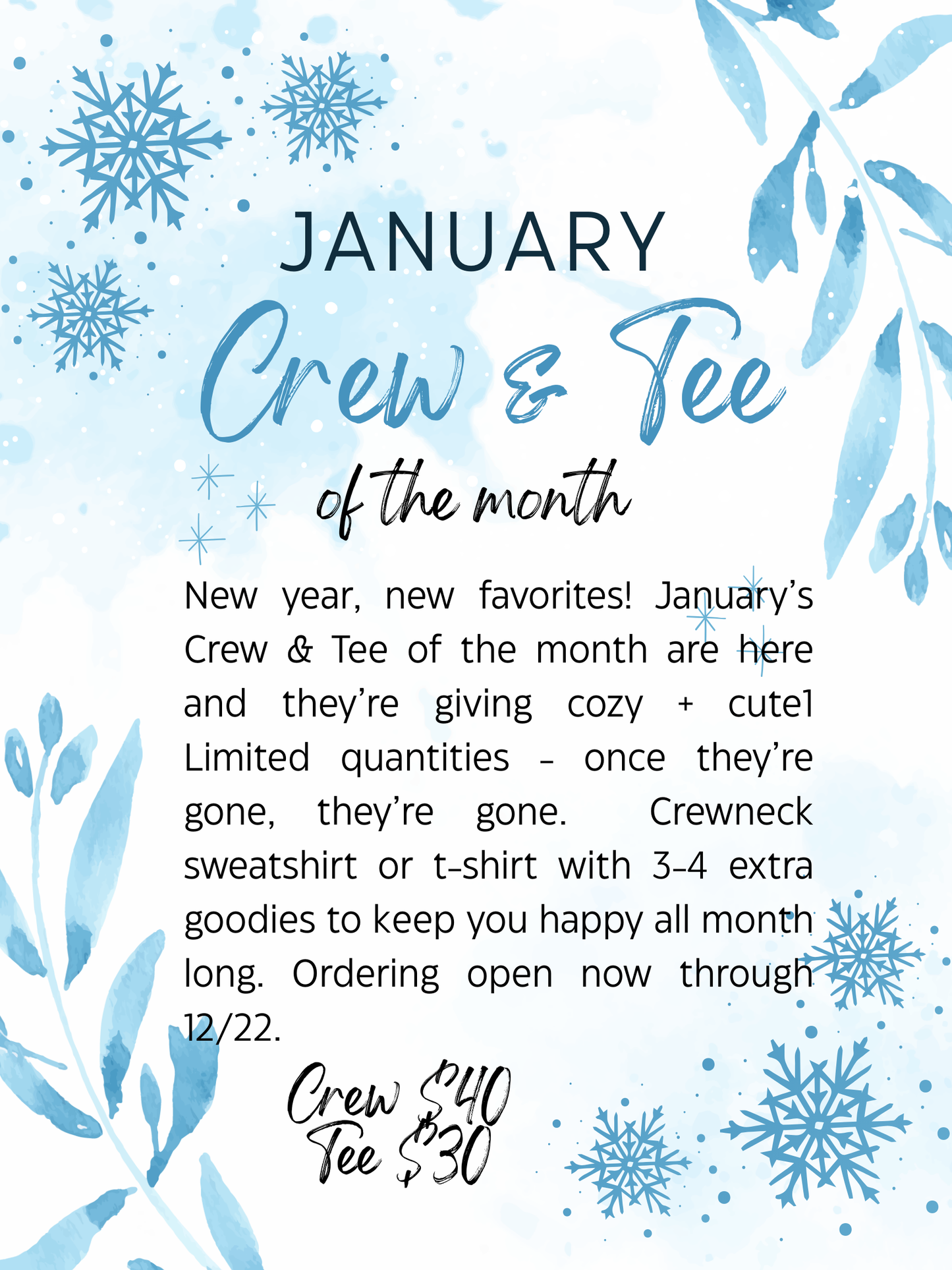 January Crew of the Month
