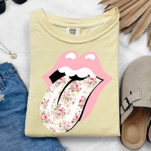 Dainty Floral Tongue Tee