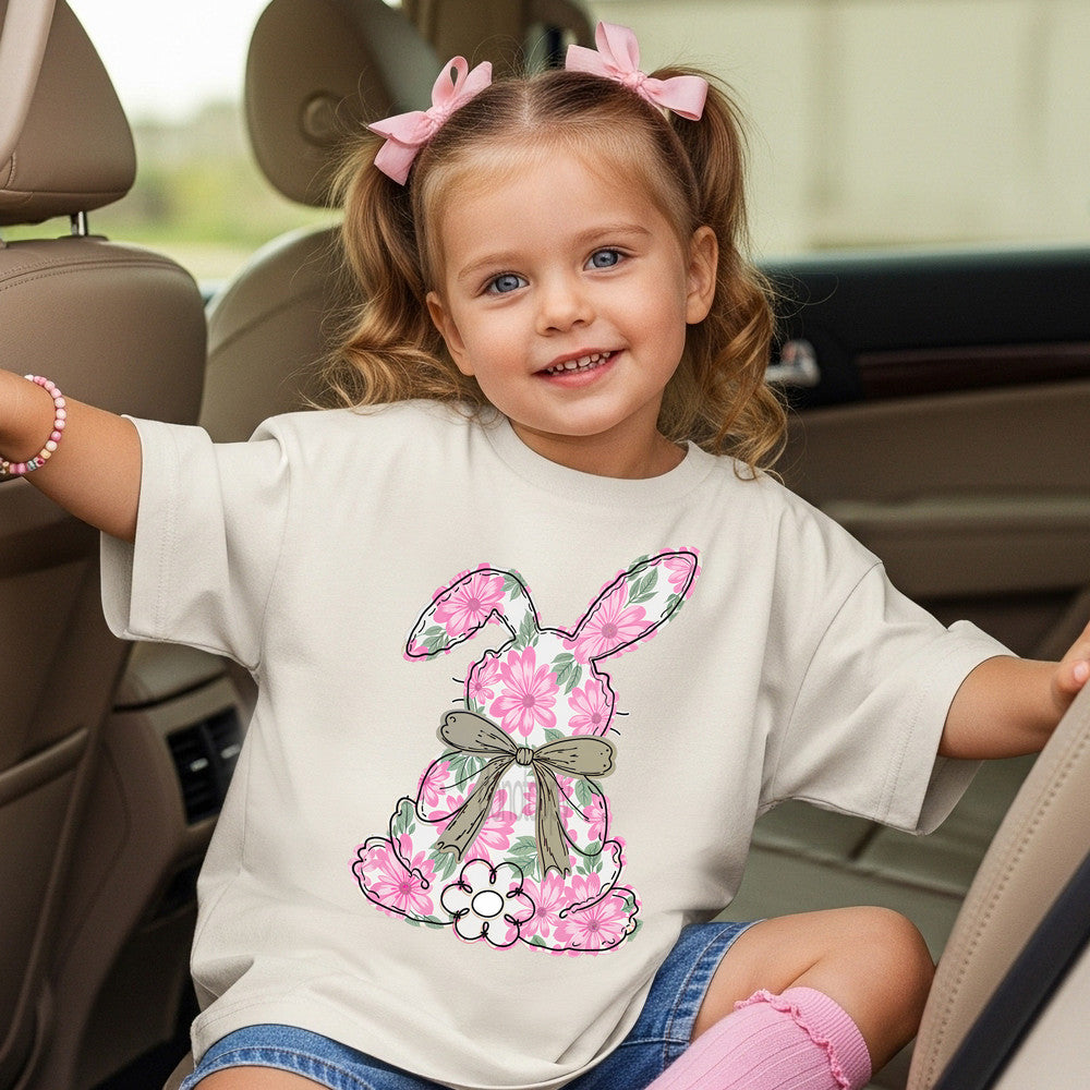 Youth Floral Bunny Tee