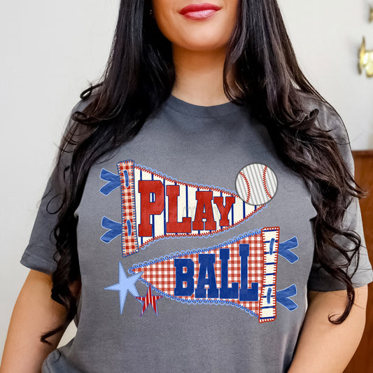 Play Ball Pennant Tee