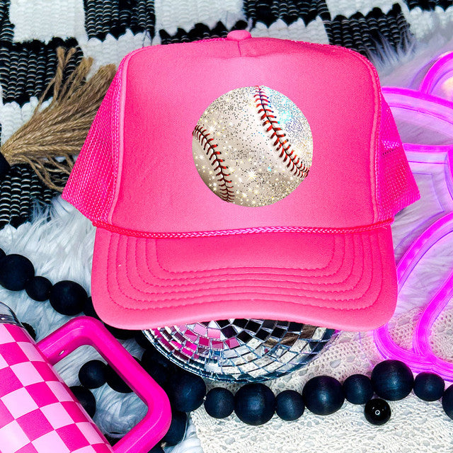 Glitter Baseball Trucker Hat