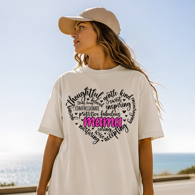 Mama Heart Script Tee