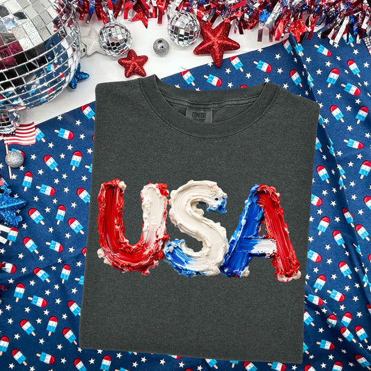 Painted USA Tee