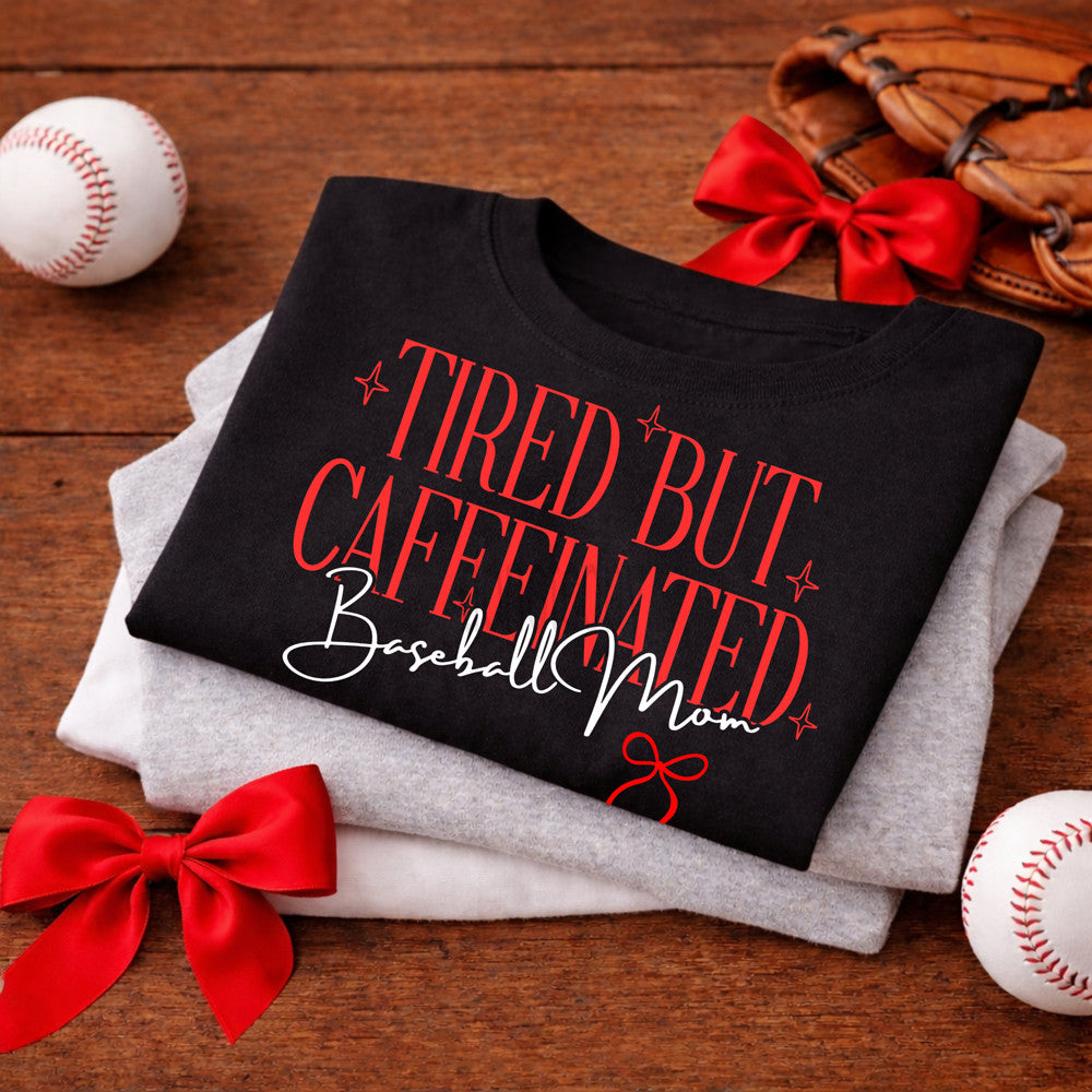 Black Tired Baseball Mom