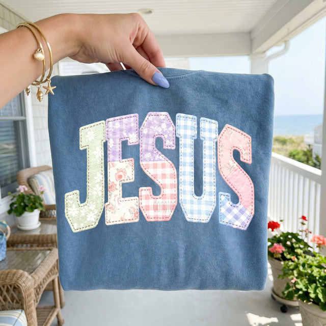 Patchwork Jesus Tee
