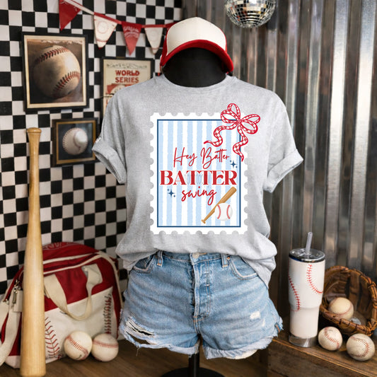Hey Batter Stamp Tee