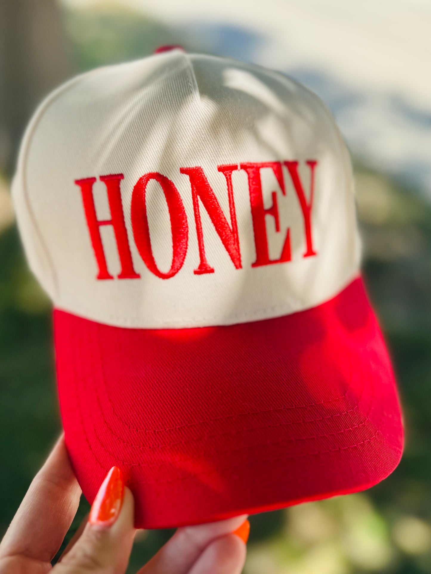 Honey Embroidered Trucker