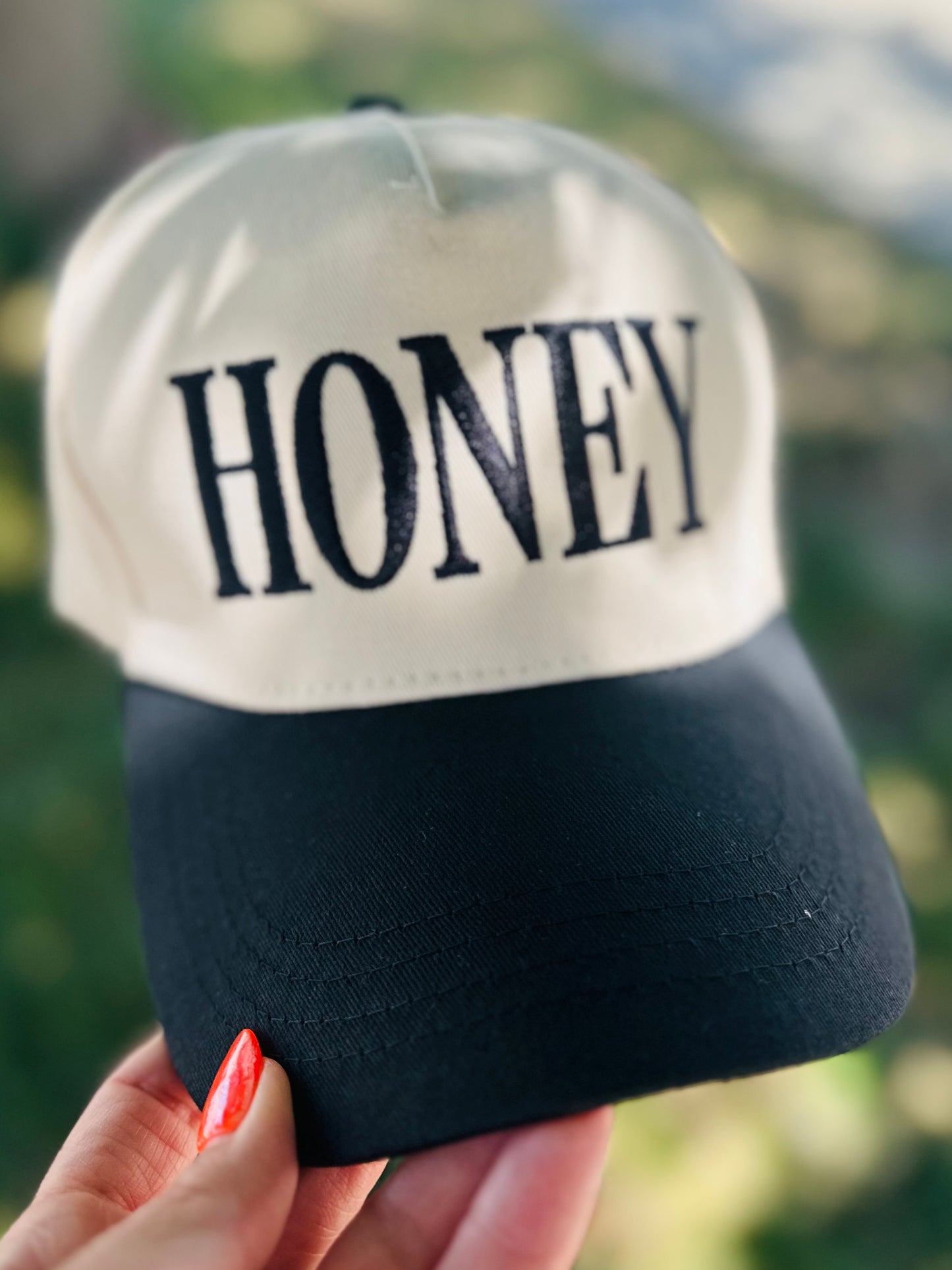 Honey Embroidered Trucker