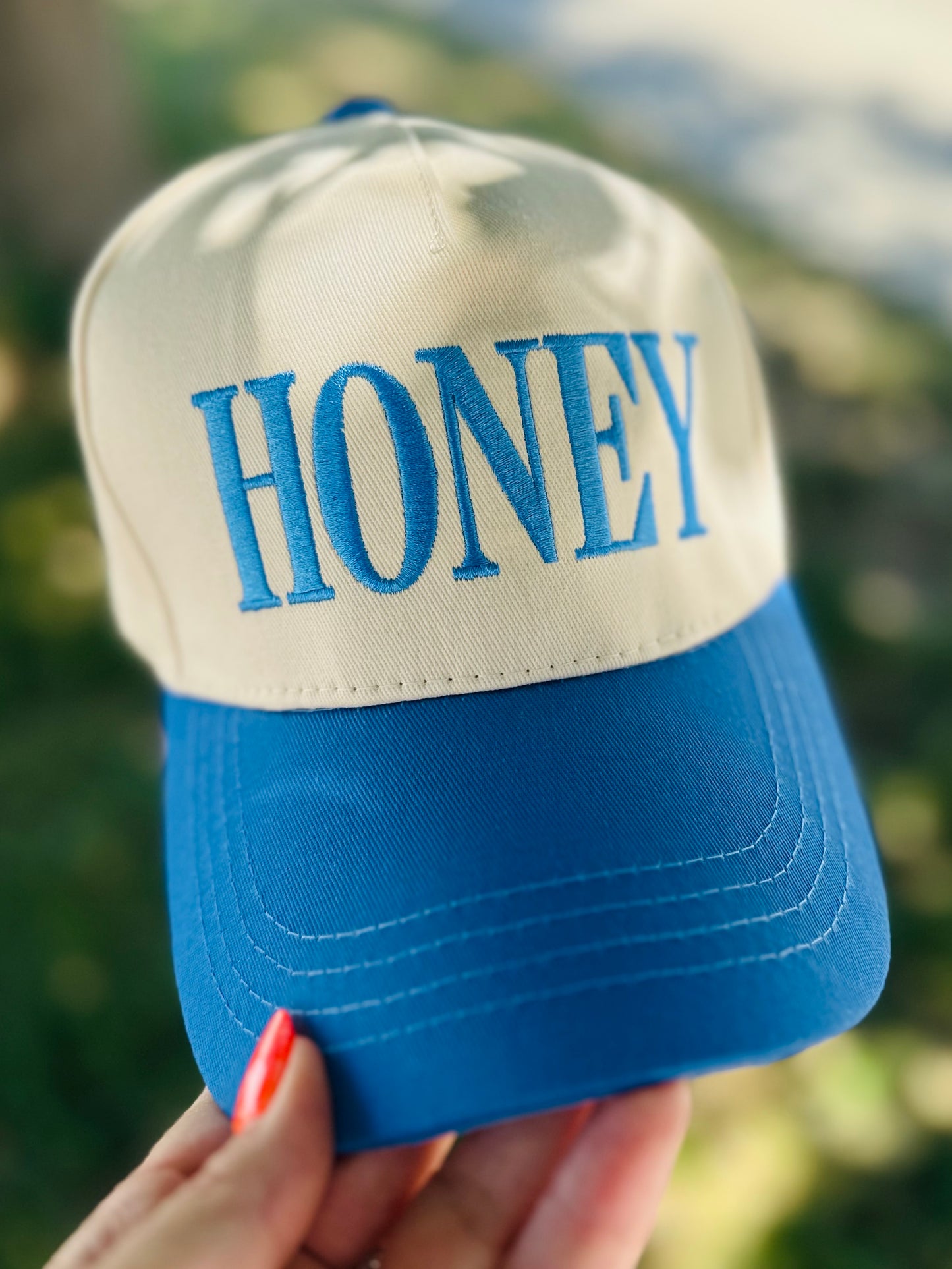 Honey Embroidered Trucker