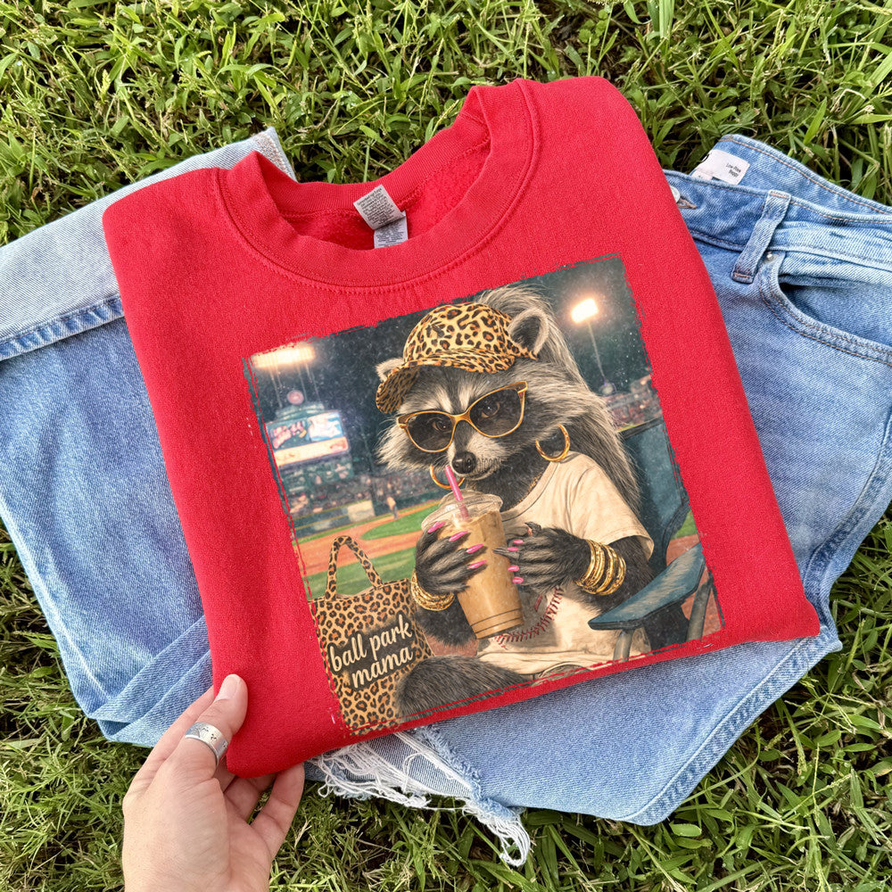Leopard Raccoon Ballpark Tee