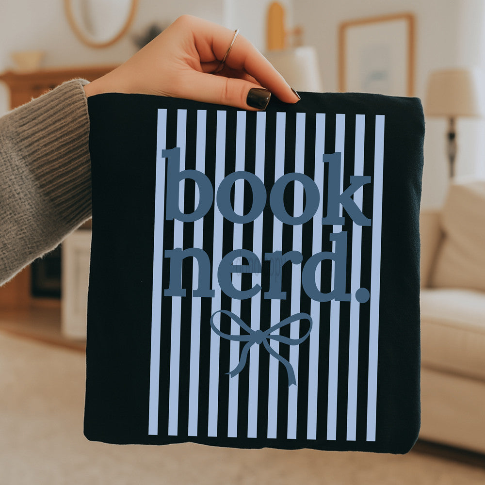 Stripped Book Nerd Tee