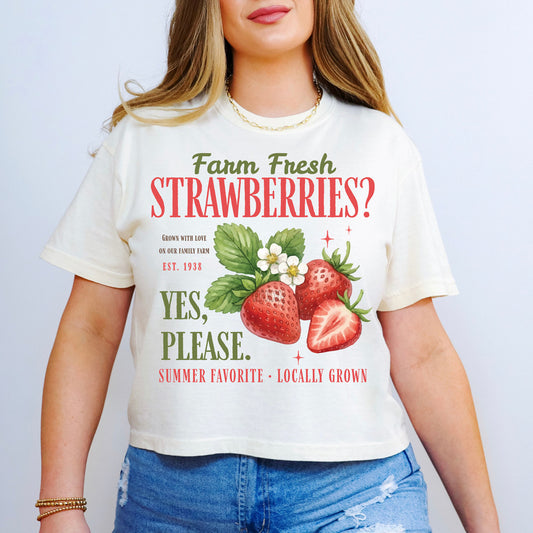 Strawberries CROPPED Tee