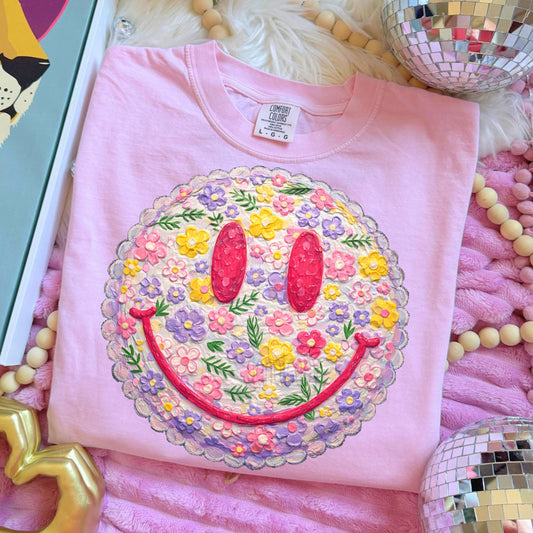 Floral Smiley Tee