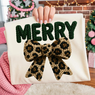 Merry Leopard Bow Tee