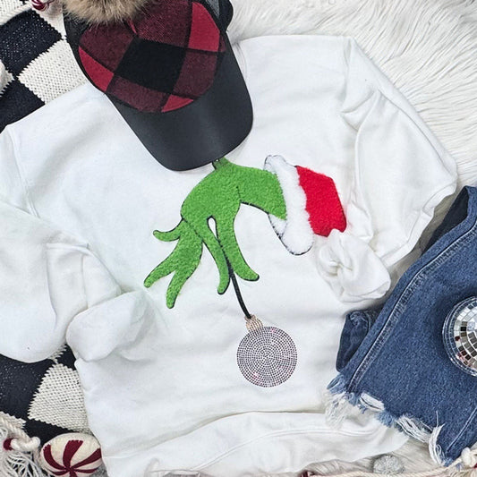Fluffy Grinch Patch Crew