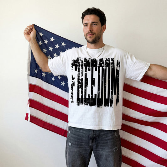 Distressed Freedom Tee