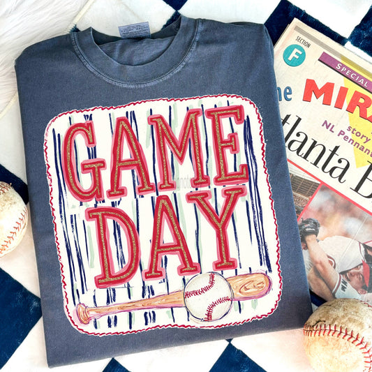 Pinstriped Game Day Tee