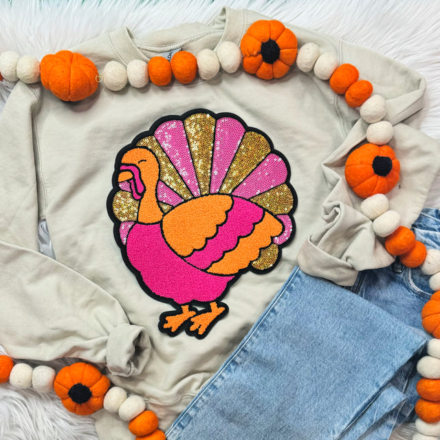 Sequin Turkey Patch Crew
