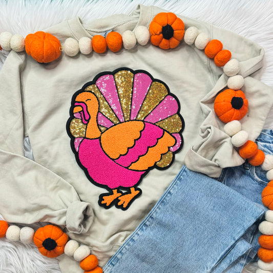 Sequin Turkey Patch Crew