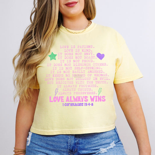 Love Always Wins Cropped Tee