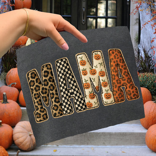 Patterned Fall Mama Tee